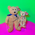 Ty Beanie Baby And Buddy Fuzz Set Of 2 Retired With Tags