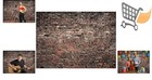 7x5ft Red Brick Wall Photography Backdrop Vintage Steel Background Studio Decor