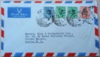 Iraq 1958 Censored Airmail Cover To England With 4 Republic Overprinted Stamps