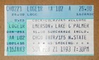 Emerson Lake   Palmer Rare 1993 Chicago Theatre Ticket Stub Vg   mint- Elp