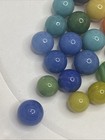 Vintage Bright Color Glass Marbles Lot Of 25 Peewee Size Aa