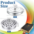 Communion Ware 3 Holy Wine Serving Trays With 1 Cover Stainless Steel Communi   