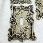 Vintage Single Switch Covers M C Co  Metal Light Lot Of 3 Victorian Hollywood