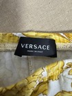 Versace Pants Baby 9 12m 74cm Baroque Print Yellow White Made In Italy Designer