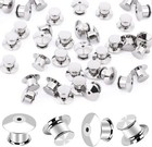 100pcs Metal Locking Pin Backs  Secure Pin Keepers For Badges   Lapel Pins