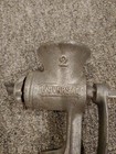 Vintage Universal No  2 Food Meat Grinder Hand Crank  Table Mount Made In Usa