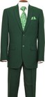 New Men s 2pc Single Breasted  Basic Suit Two Button Black Green 38r 56l