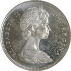 1965  1 Canada Silver Dollar Elizabeth Ii Uncirculated Km  64 1