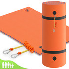 9 Ft Orange Floating Water Pad Pool River Lounge Bed 3-layer Xpe Foam Float Mat