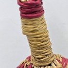 Handwoven Rattan Caxixi Shaker North African Moroccan Colorful Handmade 8 h