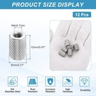 12 Pack M4 304 Stainless Steel Round Knurled Connector Nuts 0 31 od X 0 47 h