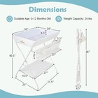 Infant Baby Changing Table Folding Diaper Station Organizer W  Storage