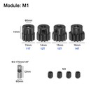 4 Set Mod1 Pinion Gear Set 5mm Shaft 11t 12t 13t 14t Gears With 3 17mm Coupler