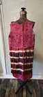 Native American Jingle Dress Vintage Turquoise Black Silver Butterfly 46 Inch L