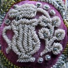 C1860 Iroquois    whimsey    Beaded Beadwork Large 10    Star-shaped Pincushion