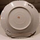 Antique Hand-painted Gild Edge  And Embellishments On Floral Plate