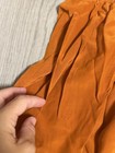 Levante Sport Orange Satin Silk A-line Skirt Pleated Elastic Waist Pull On Xl