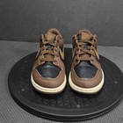 Nike Shoes Youth Size 1 5y Brown Black Leather Low Top Sneakers Fb9108-006