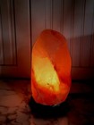 Himalayan Glow Hand Carved Natural Crystal Salt Lamp 8  Tall Zing Ear Dimmer 