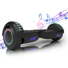 Commugo Hoverboard Electric Self Balancing Hoverboard For Kids With 7 Mph Black