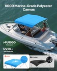 3 Bow Bimini Top Boat Cover 6ft Long 67-96 w 46 h Awning Canopy Uv Protection
