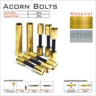 Knife Mounting Hardware 6 Brass Acorn Bolts 2 Lanyard Tubes Knife Making Supply