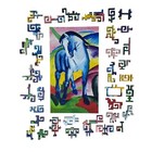 Wooden Puzzle For Adults By Foxsmartbox - Geometric - 300 Pieces - Blue Horse