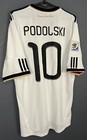 Mens Germany National 2010 2011 Podolski  10 Soccer Football Shirt Jersey Size L