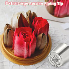 Hendiy Russian Piping Tips  Large Icing Piping Tips Stainless Steel Flower Frost