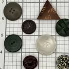 Antique vintage Coat Dress Button 25 Piece Lot Mixed Materials Large Sizes