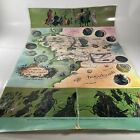 Rare Vintage 1970  lord Of The Rings  Poster  Pauline Baynes   middle Earth  Map