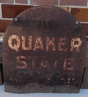 Quaker State Oil Old  Double Sided Sign Garage 29 Inch Shed Home Metal