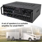 2500w Peak Stereo Hifi Power Amplifier Bluetooth5 4 Fm Usb Eq Mixer For Car Home