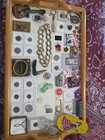 Vintage Junk Drawer With Real Gold And Silver  Jewlery  Sports Cards And Much   