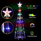 3pcs 4  5  6  Led Outdoor Christmas Tree Lights  Outside Lighted Cone Xmas Decor