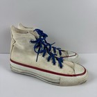 Vintage Converse All Star Chuck Taylor 80s Made In Usa White Red Mens 4 Women 6