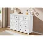 Modern White 10 Drawer Dresser For Bedroom Ample Storage Wide Chest Of Drawers