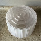 Vintage Tall Drum Ceiling Shade Globe Art Deco Columns And Spiral Lines Frosted