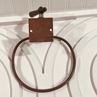 Copper   Brass Faucet Spigot Towel Ring Wall Mount Vtg Rustic Farmhouse Decor