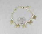 Gold Butterfly Anklet Charm Dangle Pendant Adjustable Ankle Bracelet Dangly