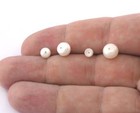 Round Pearls Flat Back Haf Drilled  4mm 5mm 6mm 8mm 9mm 10mm Cabochon Pearl C177