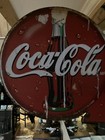 Vintage Steel Coca Cola Sign With Flange