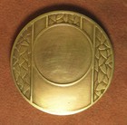 Art Deco Bronze Award Medal  1 75   Signed Mazzoni 