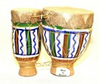Miniature Drum Moroccan Authentic Bongos Handmade Percussion Instrument