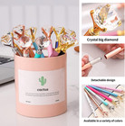 Diamond Pens Fun Fancy Crystal Diamond Pen For Women  Bling Metal Pens  Black In