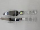 Waterford Crystal Lismore Cutlery Bridal Cake Knife With Stand And Server