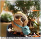Student Owl Miniature Fairy Garden Statue Resin Small Figurine Decor Gift
