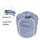 24 Strand Braid Polyester Rope Arborist Tree Climbing Rope 20000lbs 3 4     200 