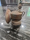Vintage Just Rite Carbide Miners Lamp Streamlined Brass Helmetlamp Antique Light