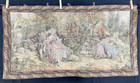 Vintage French Couples Play Fluting Scene Wall Tapestry Hanging Art 99x55cm